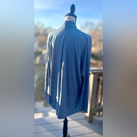 Blue Lightweight Drapey Cardigan Wrap w/ Pockets - Picture 3 of 8